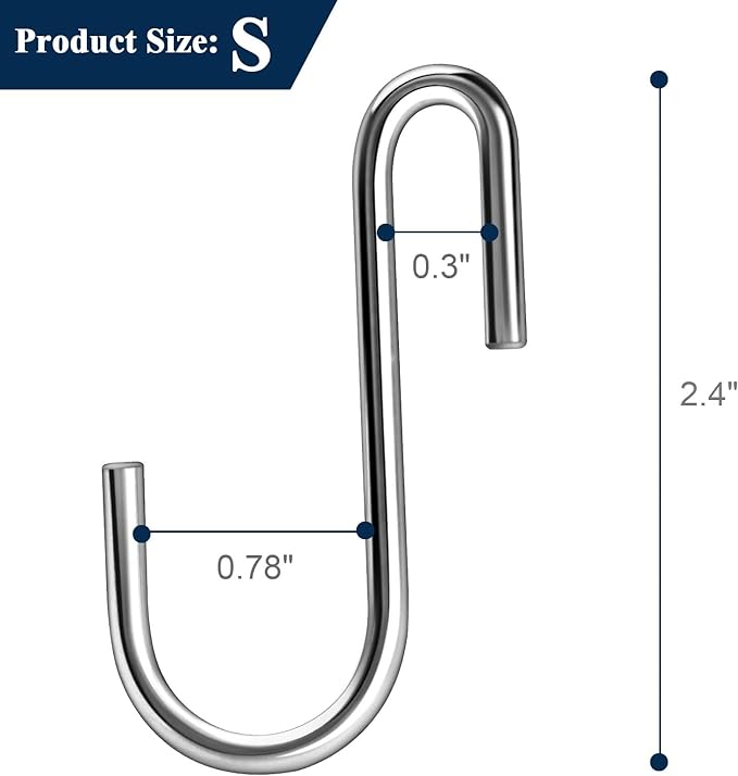 30 Pack 2.4 inches Heavy Duty S Hooks - Image 6