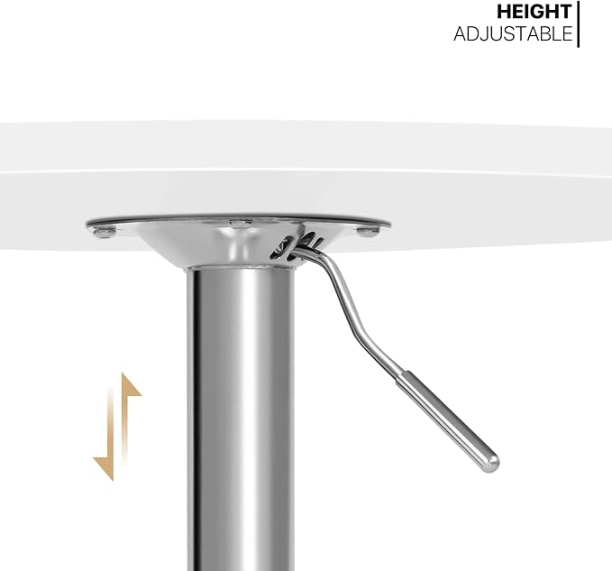 MoNiBloom Bistro Pub Table Round Bar 27.5"- 36" Height-Adjustable Cocktail Table - Image 5