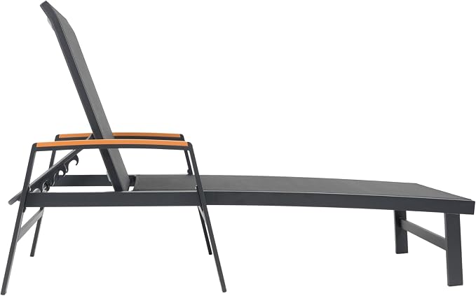 Christopher Knight Home Patio Aluminum Chaise Lounge, Adjustable Mesh Chaise - Image 5
