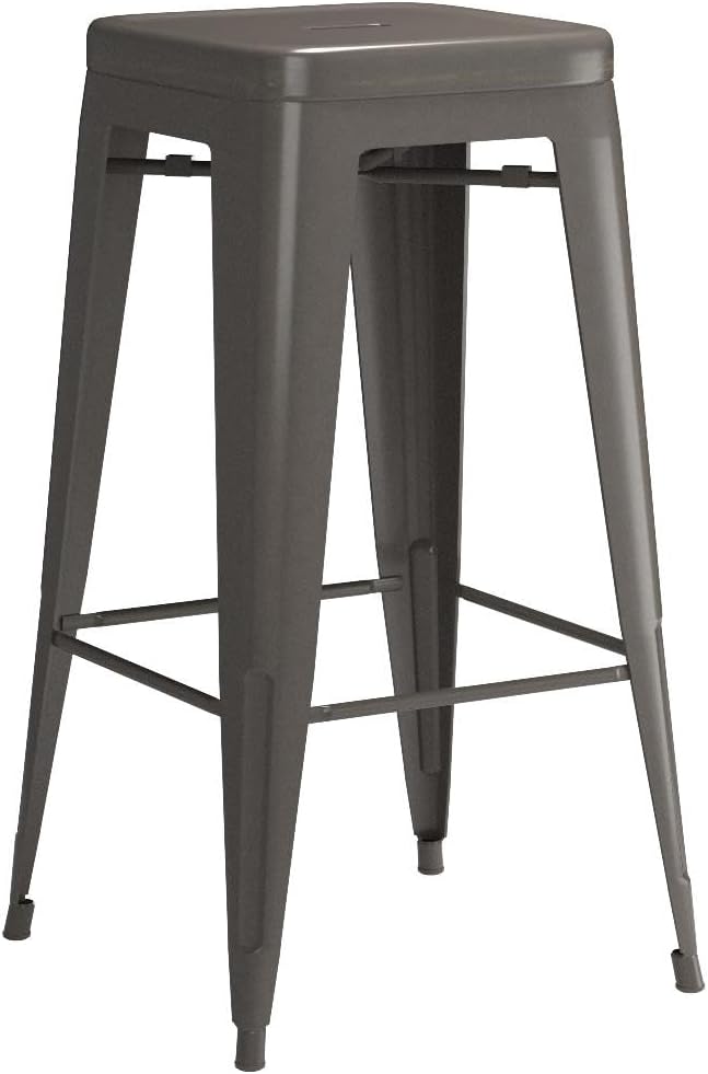 Furmax 30 Inch Metal Bar Stools Set of 4, Counter Height Backless Stools - Image 6