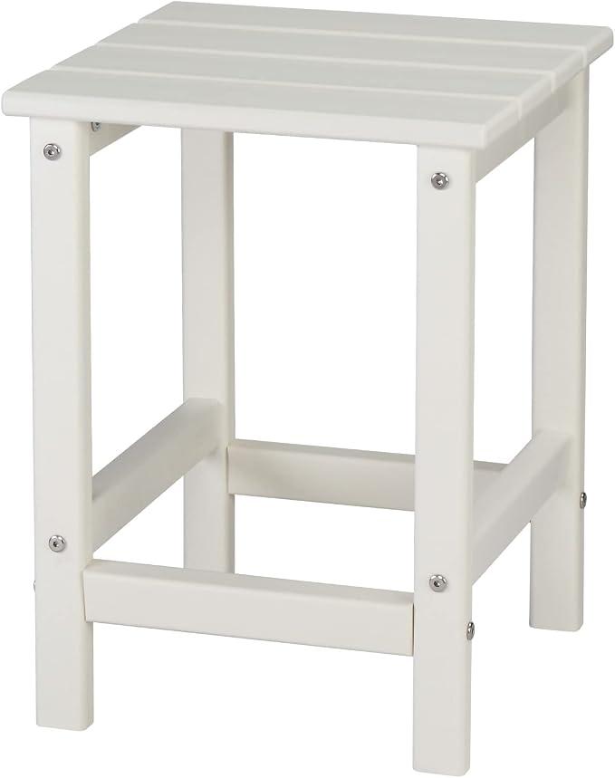 Beach Outdoor Side Table with 2 Layer Storage, Plastic Waterproof and UV by Volowoo