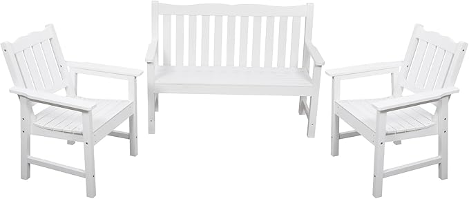 Stoog 3 Pieces All-Weather Patio Furniture Set, Include 2 Outdoor Chairs and 1 by Stoog
