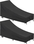 Outdoor Patio Chaise Lounge Covers, 2 Pack Waterproof Lounge Chair Covers by Hiticover