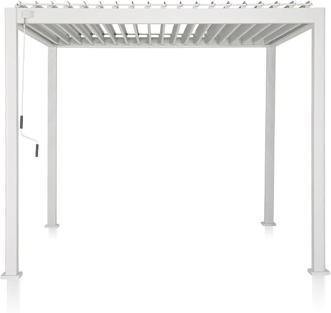 Mirador 111S Round Louvered Pergola Gazebo, 10Ft x 10Ft, Full Aluminum Frame - Image 7