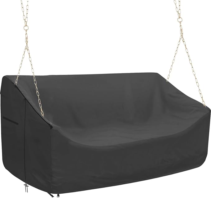 Porch Swing Cover 63inch Weather Resistant 420D Oxford Outdoor Swing Cover by YHINGG