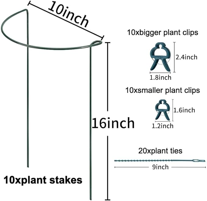 TCBWFY 10 Pack Garden Plant Support Stakes, Plant Supports - Image 2