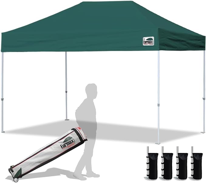 Eurmax USA 8'x12' Pop Up Canopy Tent Commercial Instant Canopies by Eurmax