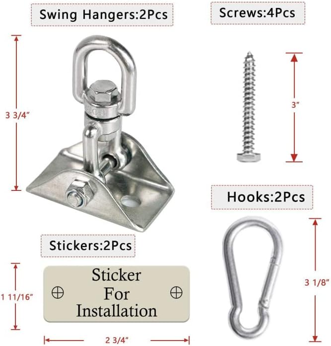 Heavy Duty Swing Hangers for Wooden Sets 2000 LB Capacity Hammock Hanger 360 - Image 3