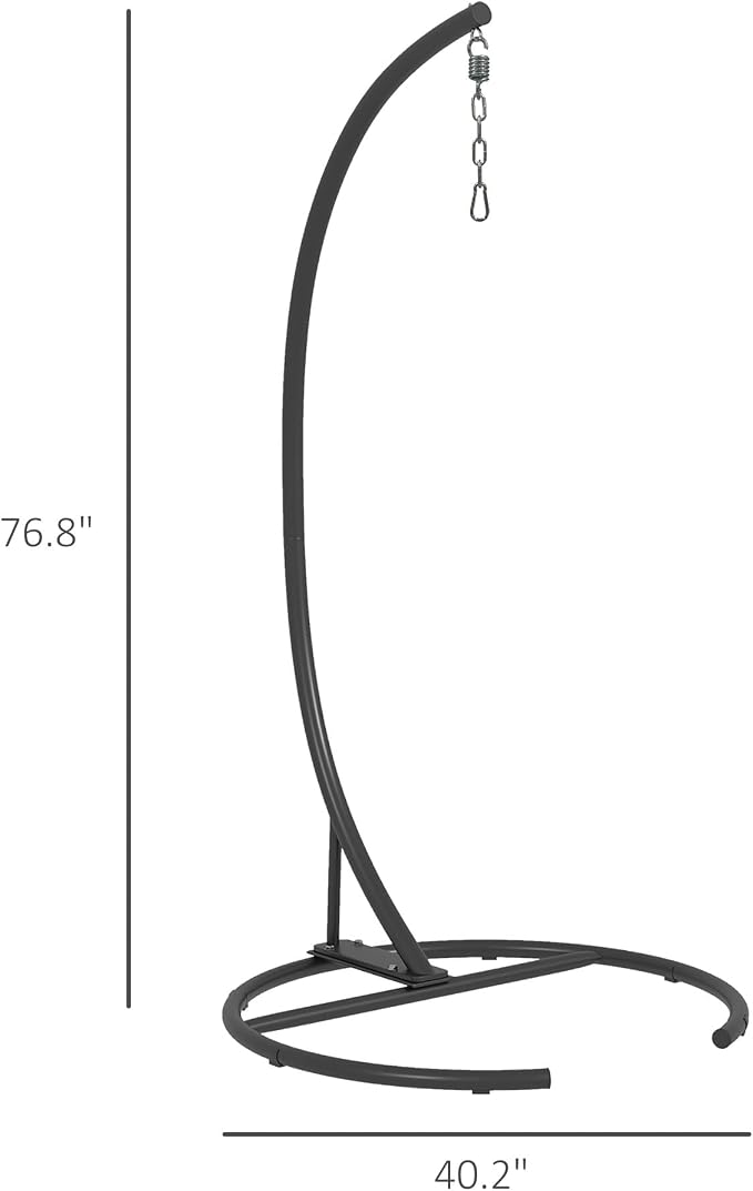 Outsunny Hanging Hammock Chair Stand - Image 7
