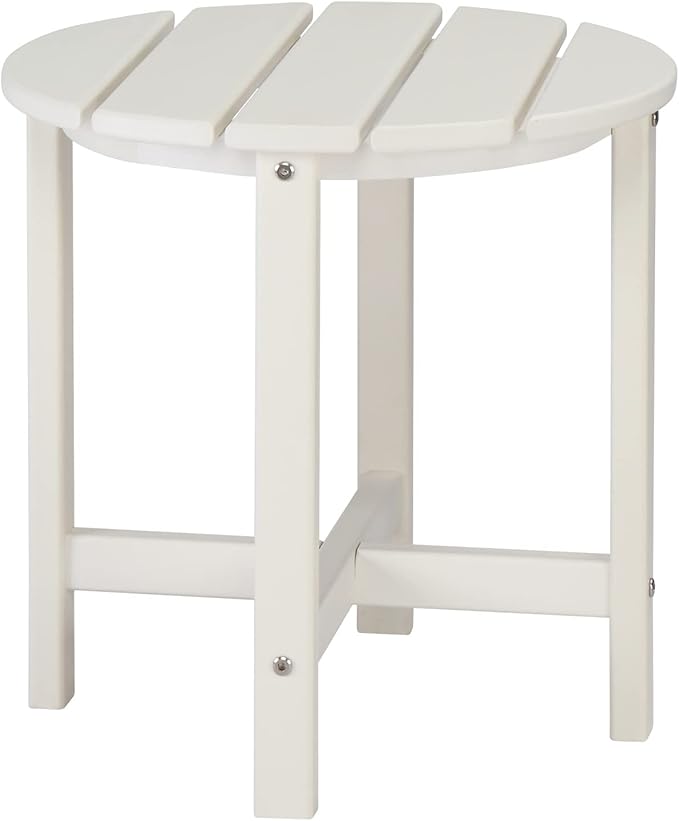 Beach Outdoor Side Table with 2 Layer Storage, Plastic Waterproof and UV by Volowoo