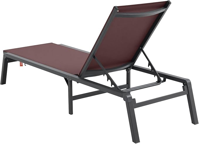 VEVOR 2 Pcs Chaise Lounge Chairs Outdoor, Aluminum Patio Lounge Chair - Image 10