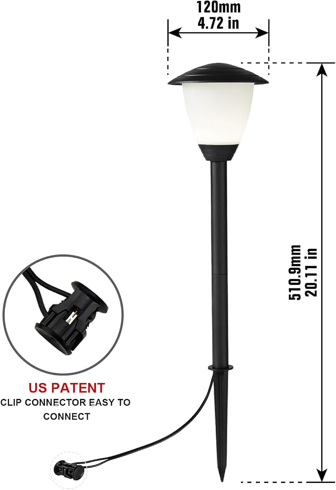 Low Voltage Pathway Lights LED Landscape Lights, 1.7W 12V, 3000K Warm White - Image 5