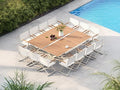 Grand patio 16-Piece Outdoor Dining Set, 14 Extra-Wide Folding Chairs & 2 by GrandPatio