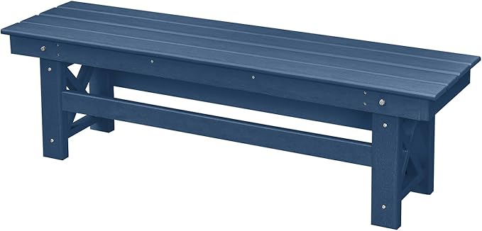 HDPE Outdoor Bench, Poly Lumber Adirondack Benches, All Weather HDPE Garden by SeeHill