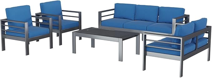 AECOJOY Aluminum Patio Furniture Set, 7 Seats Modern Outdoor Furniture - Image 7