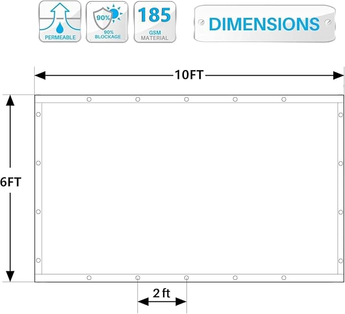 90% Shade Cloth Sun Shade Fabric Privacy Screen Shade Cover - Image 4