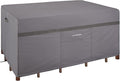Patio Table Covers Waterproof Rectangular, Hickory Patio Furniture Cover Gray by PATIOASIS