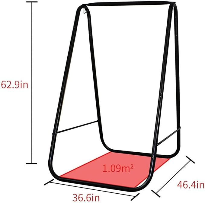 Hammock Chair with Stand, Heavy-Duty Hammock Stand with Large Indoor Swing - Image 5