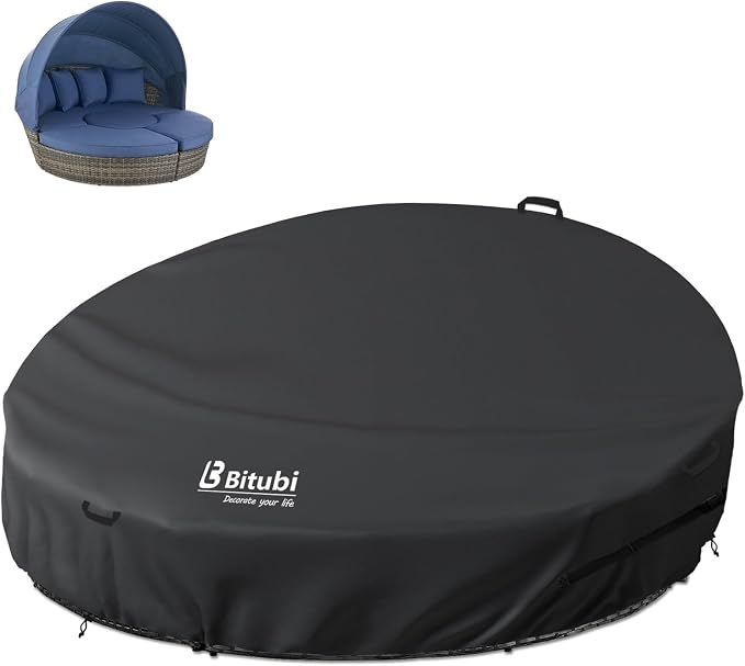 Bitubi 75 Inch Heavy Duty Waterproof Outdoor Daybed Cover by PatioFurnitureCovers