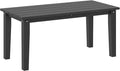 Outsunny HDPE Outdoor Coffee Table, All-Weather Rectangle Patio Coffee Table by Outsunny