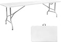 8 Foot Folding Table 8ft Foldable Portable Plastic Picnic Tables by Go-TrioOutdoorFurniture