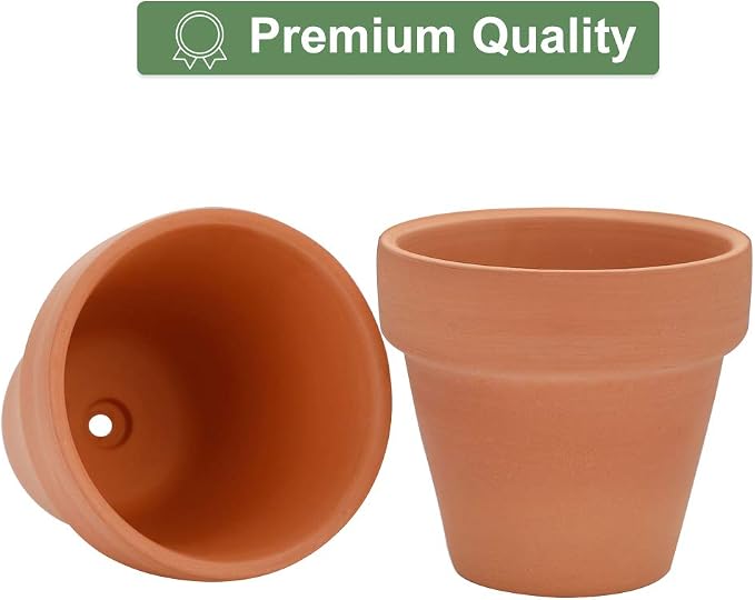 32pcs Small Mini 2" Terracotta Pot Clay Ceramic Pottery Planter, Cactus Flower - Image 5