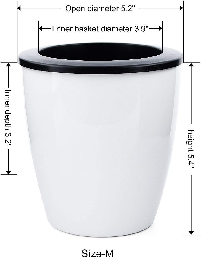 5.2“ Self Watering Planter White Flower Pot, Mini Plant Pot, African Violets - Image 4
