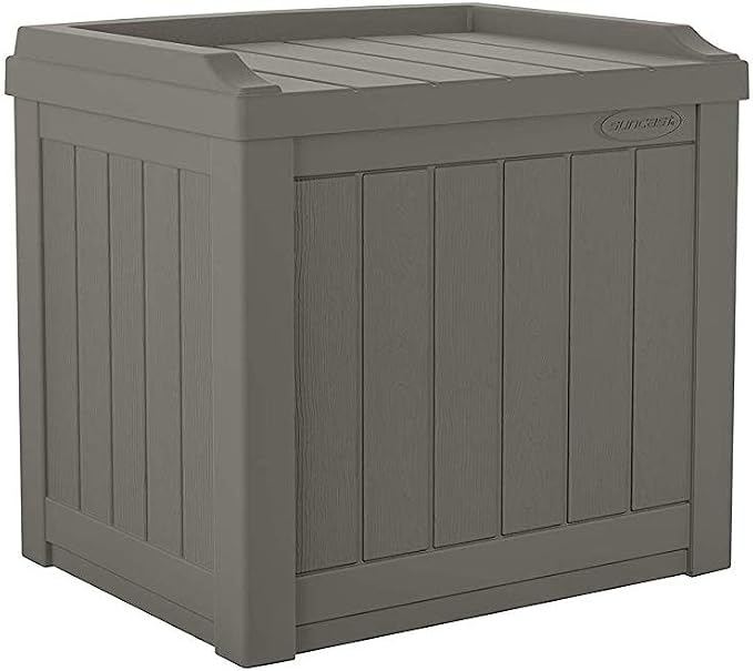 Suncast 2 Pack 22 Gallon Indoor or Outdoor Backyard Patio Small Storage Deck Box - Image 4
