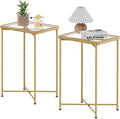 Garden 4 you Small Side Table, Glass End Table Set of 2, Mini Bedside Table by Garden4you