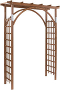 Outvita 7Ft Wooden Garden Arbor Arch, Wood Arbor Trellis, Pergola Archway by Outvita