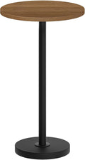 Round Side End Table for Small Spaces, Pedestal Style Martini Drink Side Table by Yatiney