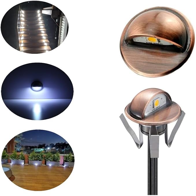 FVTLED Pack of 10 Low Voltage LED Deck Lights kit Φ1.38 Outdoor Garden Yard - Image 6