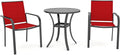 3-Piece Outdoor Dining Set, Small Metal Bistro Table by Anmutig