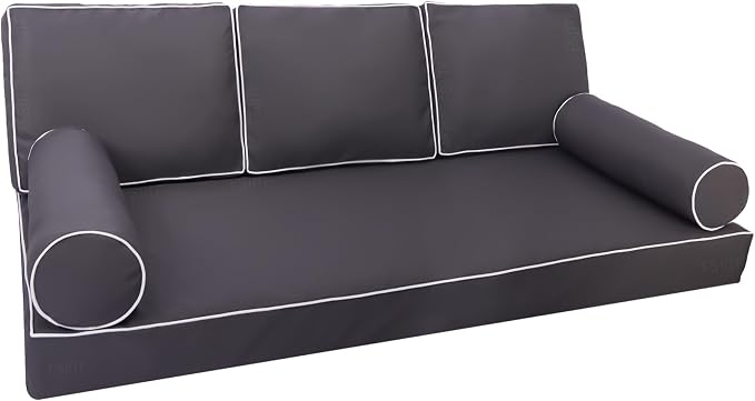 Outdoor Twin daybed Cover, for Outside Patio Porch Swing Chair Mattress Bolster by FSJITF