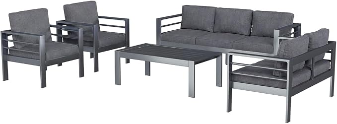 AECOJOY Aluminum Patio Furniture Set, 7 Seats Modern Outdoor Furniture - Image 7