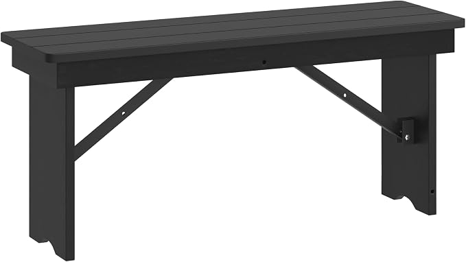 Flash Furniture Hercules Commercial Farmhouse Folding Bench, Antique Solid Pine by FlashFurniture