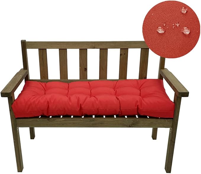 SEAHOME Waterproof Indoor/Outdoor Garden Bench Seat Cushions, Tufted Loveseat - Image 3