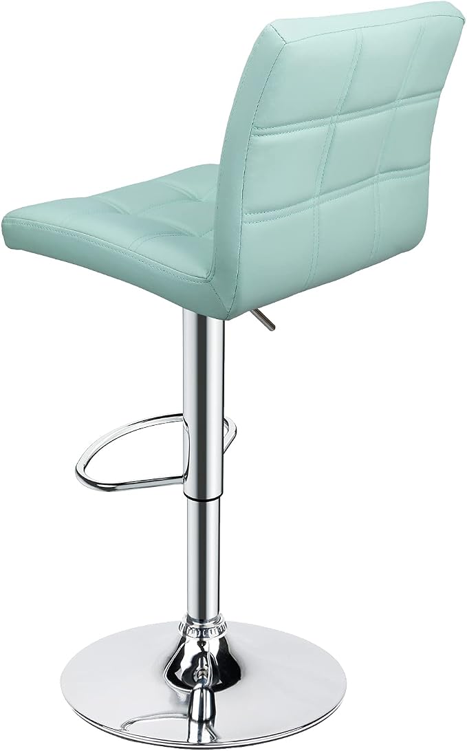 Leopard Modern Square PU Leather Adjustable Bar Stools - Image 5