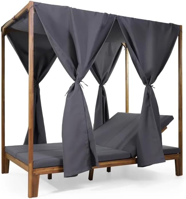Christopher Knight Home Kenzie Acacia Wood Outdoor Daybed - Image 6