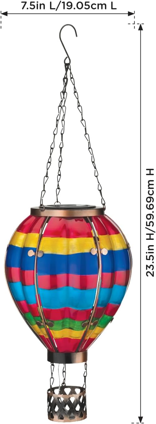 Regal Art & Gift Hot Air Balloon Solar Lantern – Hanging Solar-Powered LED - Image 3