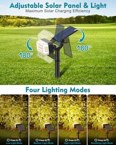 102 LEDs Solar Spot Lights Outdoor Waterproof IP65, Solar Spotlights, - Image 3