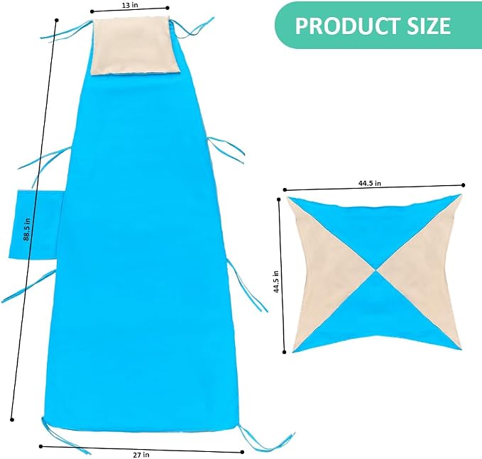 Outdoor Hanging Lounge Chair Replacement Cushion Cover and Umbrella Fabric - Image 3