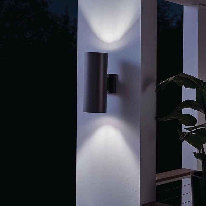 Kichler 9246BA Two Light Indoor/Outdoor Wall Mount, Brushed Aluminum - Image 2