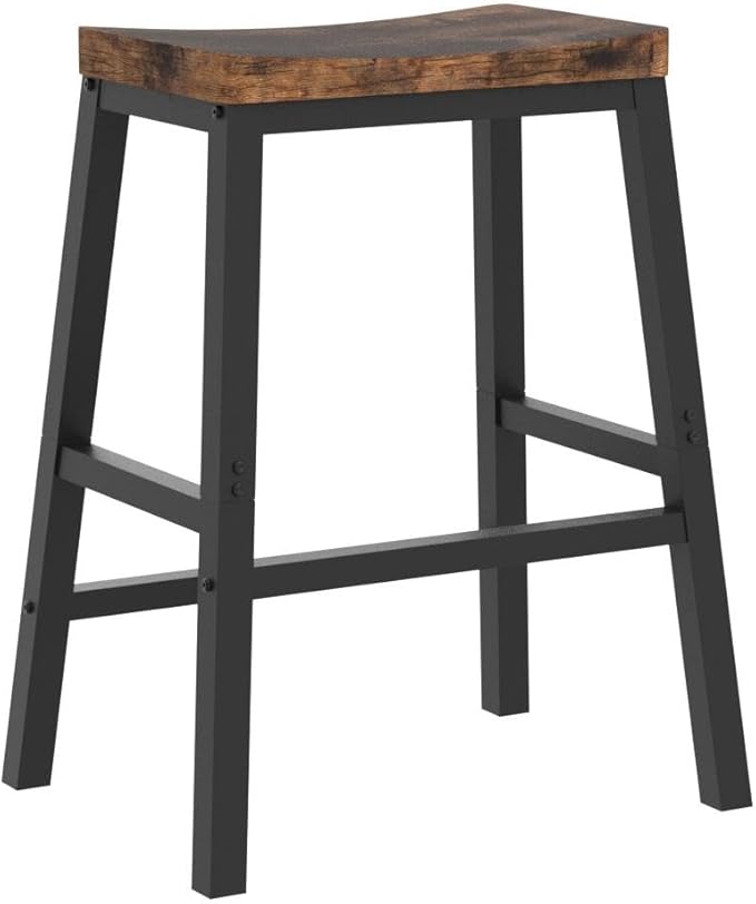 HOOBRO Bar Stools, 23.6 Inch Saddle Stools, Kitchen Counter Seat - Image 5