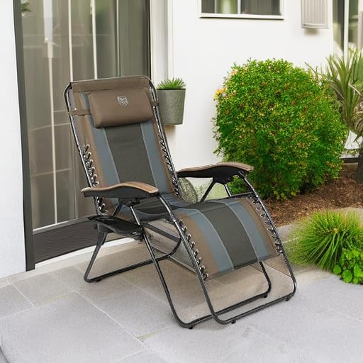 Timber Ridge Oversized Zero Gravity Chair, Padded Reclining Lounge Chair - Image 8