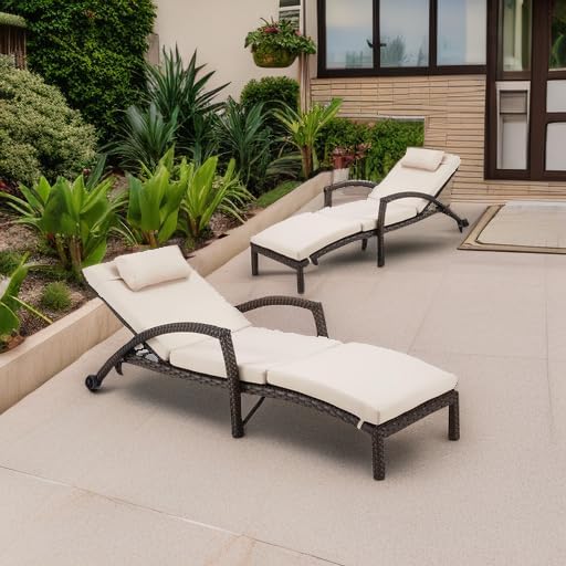 HOMREST Chaise Lounge Chairs Set of 2 - Image 6