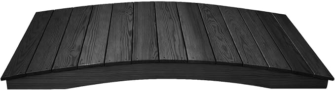 6 FT Black Amish Made Pinewood Heavy Duty Garden Bridge by Unknown