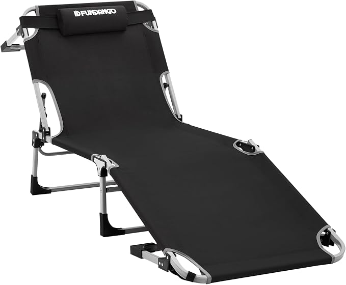 FUNDANGO Oversize Lounge Chair Outdoor, 300 lbs Large Camping Cots by FUNDANGO