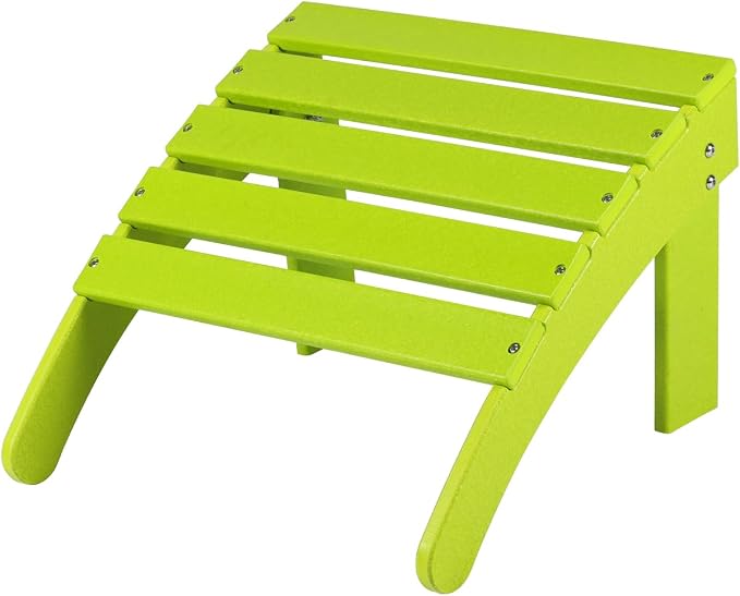 Aoodor Outdoor Adirondack Ottoman, Weather-Resistant HDPE Footrest by Aoodor
