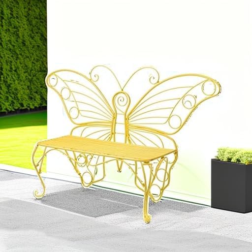 Plow & Hearth Weatherproof Butterfly Outdoor Bench | Holds Up to 300 lbs | - Image 5